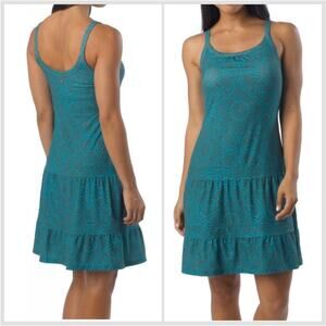Prana Lexi Teal and Blue Athletic Dress with Built in Bra Size Small